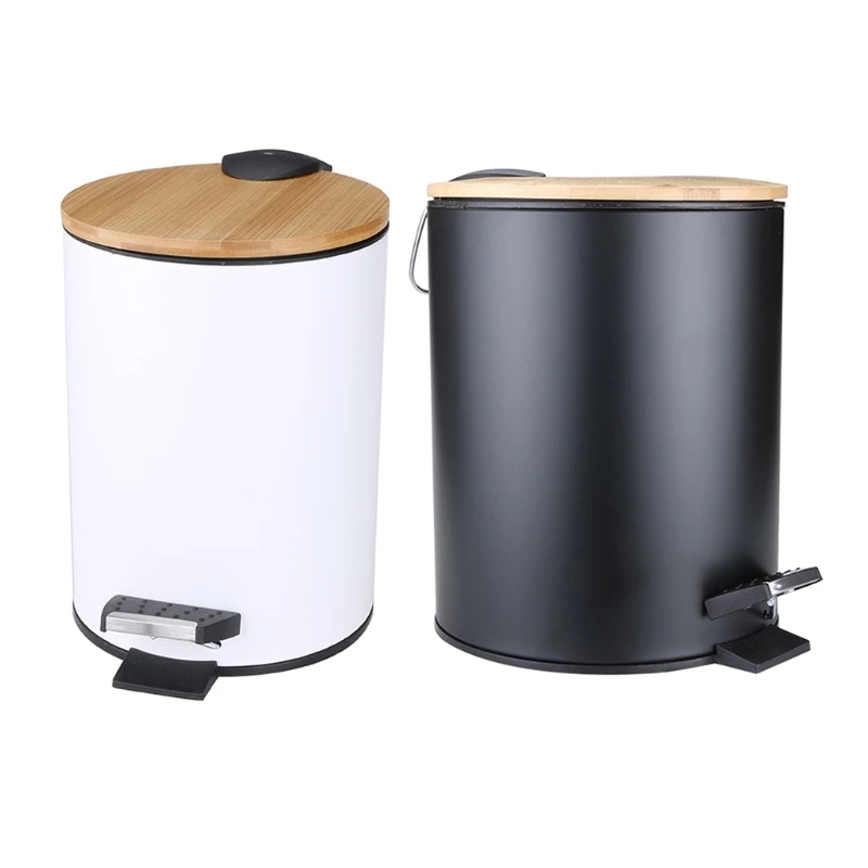 Sustainable Living Eco Friendly - 3/5L Wooden Flip Step Trash Can