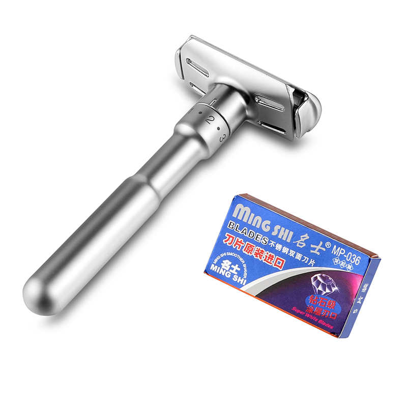 Safety Razor Handle - Mingshi Adjustable Safety Razor Double Edge