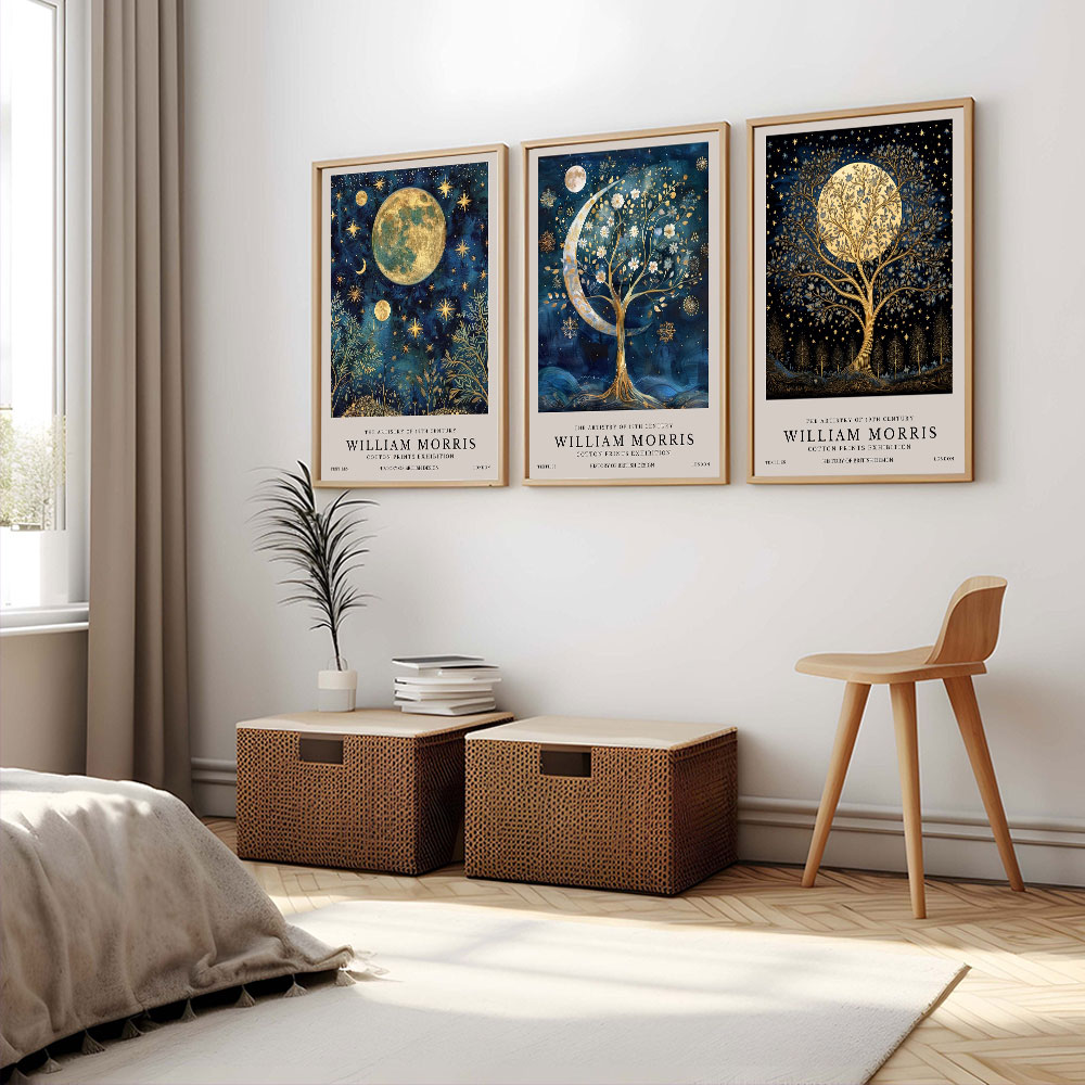 Retro William Morris Moon and  - Sustainable Living Eco Friendly ulasan dan harga