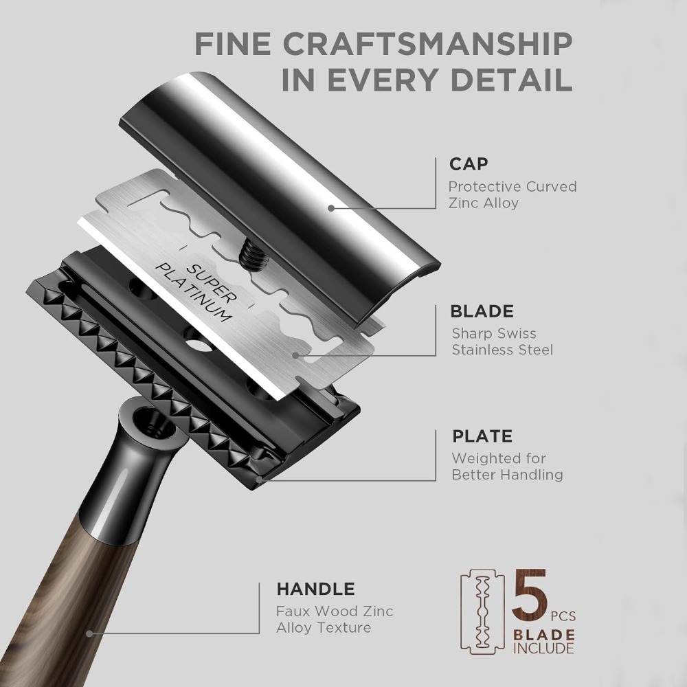 Professional Men's Double Edge - Safety Razor Handle ulasan dan harga
