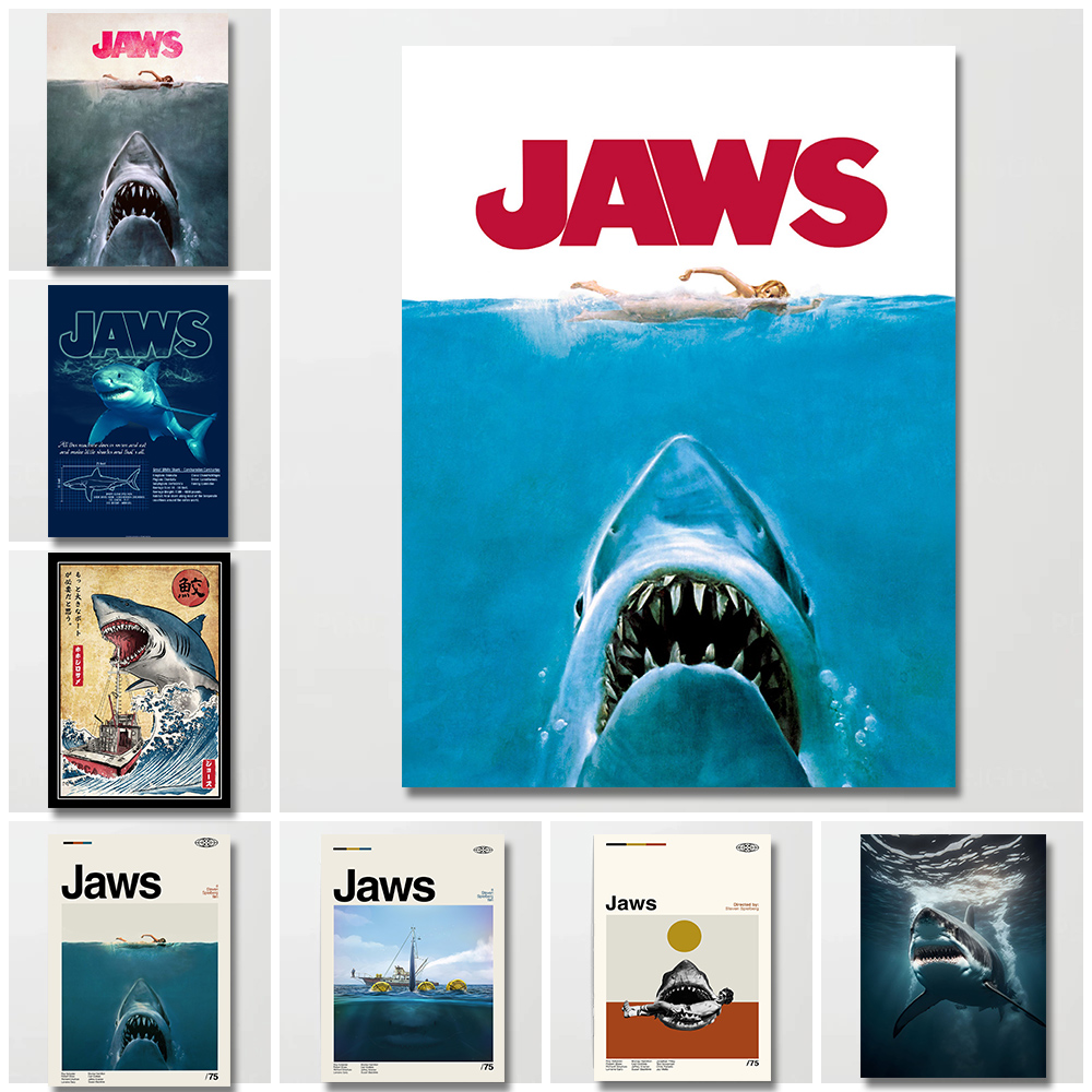 Jaws Posters  Shark Canvas Pai - Sustainable Living Eco Friendly ulasan dan harga