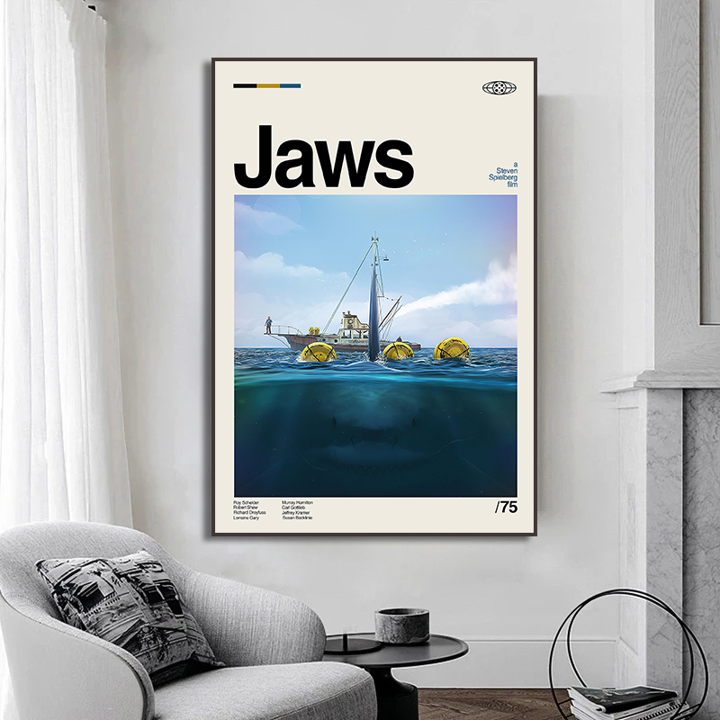 Jaws Posters  Shark Canvas Pai - Sustainable Living Eco Friendly ulasan dan harga